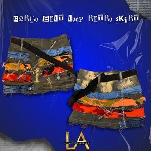 Custom Made “Cargo Belt Loop Retro Skirt